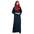 thumbnail image 2 of Bimba Islamic Clothes For Women Long Prayer Robe Maxi W/ Printed Hijab Rayon Abaya Front Button Muslim Dress, 2 of 7