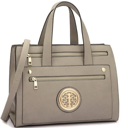 Dasein  Fashion Gold-Tone  Work Satchel Handbag