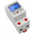 thumbnail image 2 of Indicador de consumo de energía, medidor EDF, medidor de energía monofásico de riel DIN, 5-80 A, 220 V, 50 Hz, medidor electrónico de KWh con pantalla digital retroiluminada LCD DDM15SD,, 2 of 5