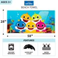 thumbnail image 4 of Toalla Franco Kids Baby Shark de algodón 147 cm x 71 cm, 4 of 6
