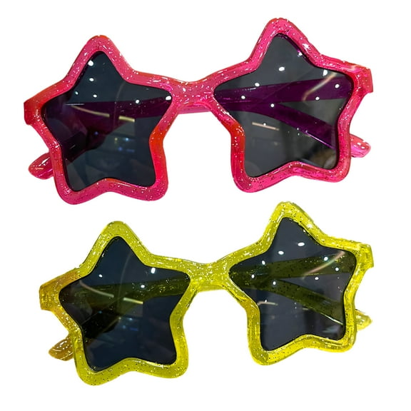 GJX 2Pcs Toddler Sunglasses,Comfortable on the Face Toddler Sunglasses Age 2-4,Star-Themed Shape Toddler Girl Sunglasses,UV400 Protection,Style1