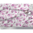 thumbnail image 3 of Soimoi Cotton Voile Fabric Leaves & Camellias Floral Print Fabric by Yard 56 Inch Wide, 3 of 3