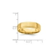 thumbnail image 3 of Gem & Harmony Mens 14K Yellow Gold 6mm Fancy Satin Brush Wedding Band Ring for Men, 3 of 5