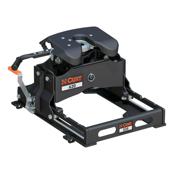 CURT 16531 A20 5th Wheel Slider Hitch for Short Bed Trucks, 20,000 lbs