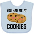 thumbnail image 3 of Inktastic You Had Me at Cookies Boys or Girls Baby Bib, 3 of 4