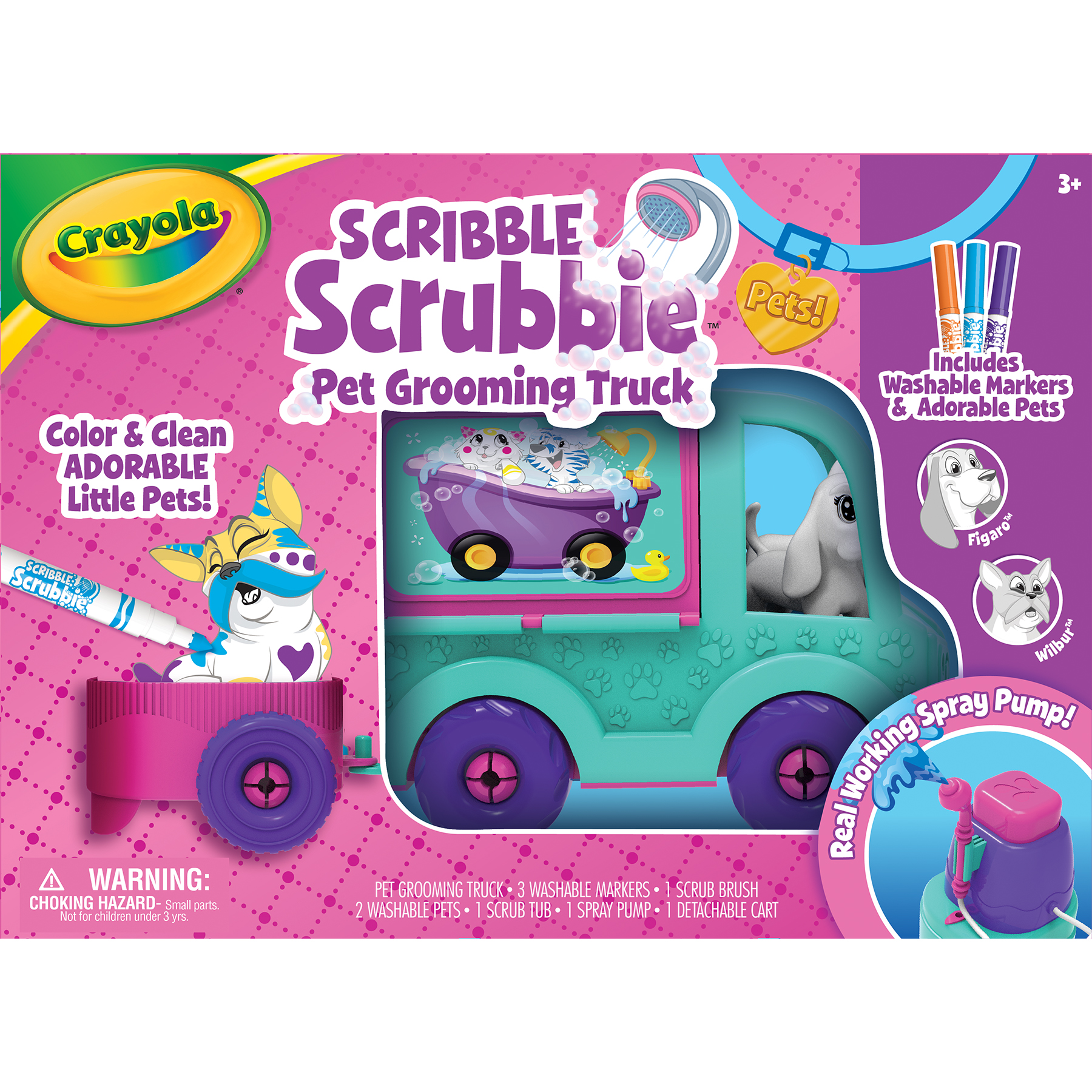 Crayola Scribble Scrubbie Grooming Truck Toy, Easter Basket Stuffers, 10 Pcs, Beginner Child - image 5 of 10