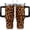 Leopard, variant on Cute Penguin Tumbler with Handle and Straw, 40 oz Stainless Steel Insulated Cup with Lid and Straw,Travel Coffee Mug Water Bottle, Birthday Christmas Mothers Day Gifts for Animal Lovers Women