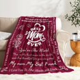 thumbnail image 3 of Gifts for Mom Birthday Gifts for Mom Gifts for Mom Birthday Unique Mom Gifts Best Mom Ever Gifts Mothers Day Valentine''s Day Christmas Birthday Gifts for Mom from Daughter Son Mom Blanket 50"*60" Red, 3 of 6