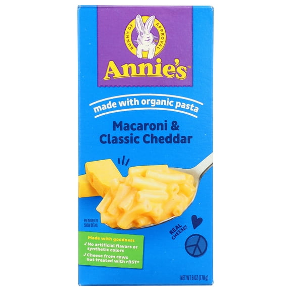 Pack of 12, Annies Homegrown Classic Cheddar Mac & Cheese, 6 oz