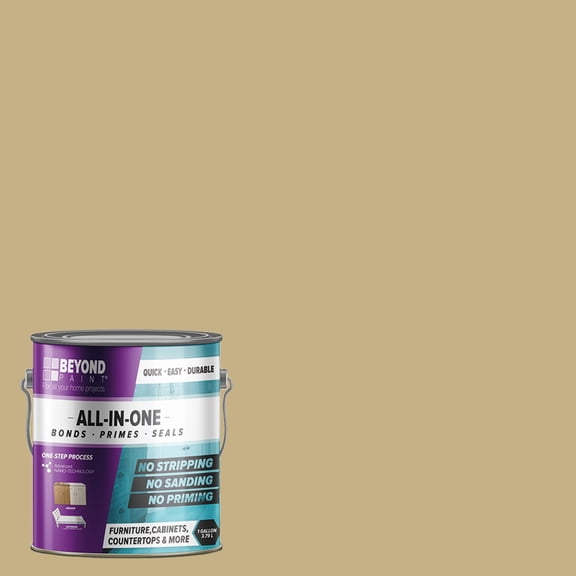 Beyond Paint 1 Gallon All in One Multi Use Versatile Refinishing Paint, Linen