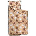 thumbnail image 2 of Football Outline Beige Pattern Toddler Nap Mat with Pillow & Blanket, Soft Sleeping Mat for Preschool Daycare Travel Sleepovers, 2 of 6