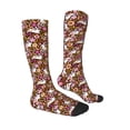 thumbnail image 3 of Daiia Sports Socks Flower Bunny Printed Novelty Crew Socks for Men Women Knee High Socks Cotton Socks Soft & Breathable Support Unisex Socks, 3 of 9