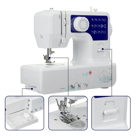 Mini 12 Stitches Desktop Electric Sewing Machine Knitting Machine w ...