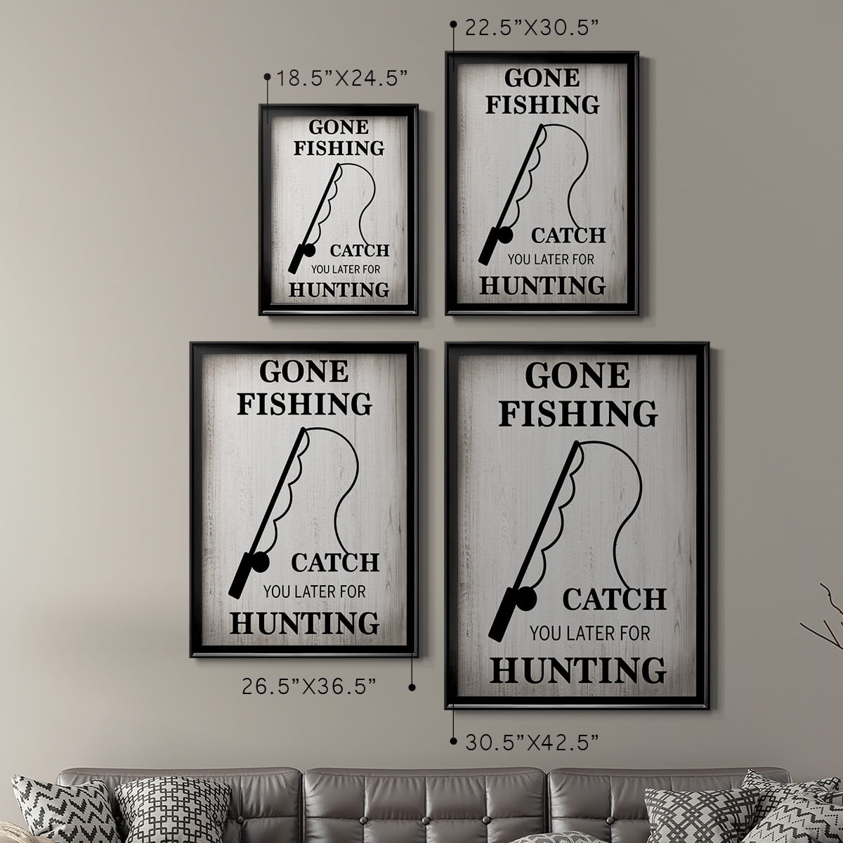 Gone Fishing Premium Classic Framed Print - Ready to Hang