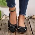 thumbnail image 3 of GERsome Ballet Flats for Women Round Toe Slip-On Casual Shoes Lace Mesh Breathable Wedding Dressy Floral Work Shoes, Black Size 7, 3 of 9