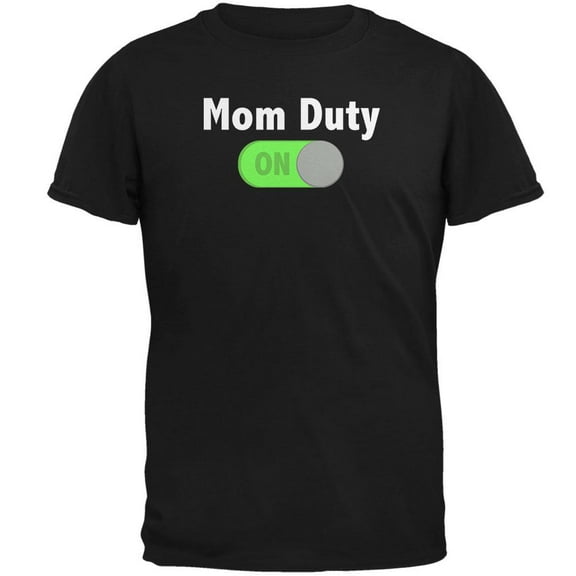 Mother's Day Mom Duty On Mens T Shirt Black X-LG