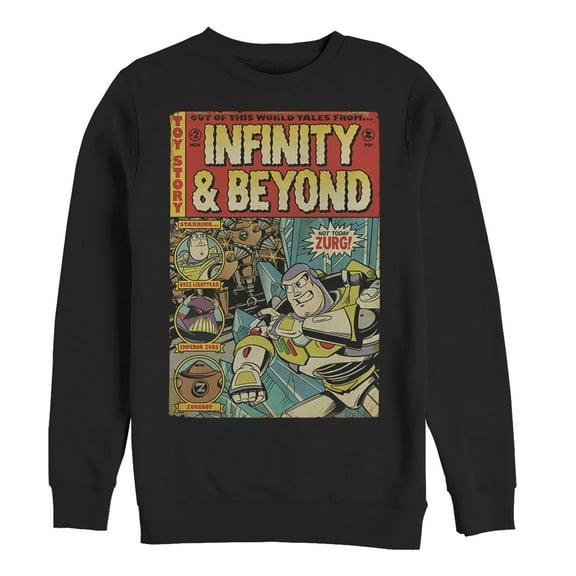 Men's Toy Story Buzz Lightyear Comic Cover Sweatshirt Black Medium