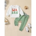 thumbnail image 3 of xiaxaixu Toddler Boys 2PCS Pants Sets Long Sleeve Letter Print Sweatshirt Tops and Drawstring Pants Sets, 3 of 9