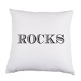 thumbnail image 1 of Rocks White Satin Throw Pillow 16 inch Square with Insert Included, 1 of 1