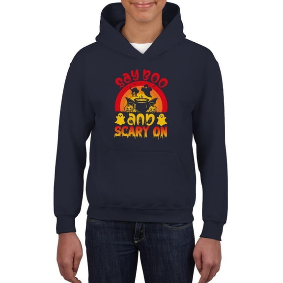 Say Boo And Scary On Hoodie Juniors -Image by Shutterstock, Large