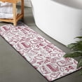 thumbnail image 2 of Red Football Event Elements Pattern Bathroom Rugs Mat,Non Slip Microfiber Bathroom Rug,Rubber Backing,Soft Bathroom Mats for Bathroom Floor,Tub and Shower,47x17in(120x43cm), 2 of 5