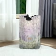 thumbnail image 6 of Yayeee Freestanding Laundry Hamper with Handle Collapsible Large Storage Basket for Clothes, Purple Deer, 6 of 7