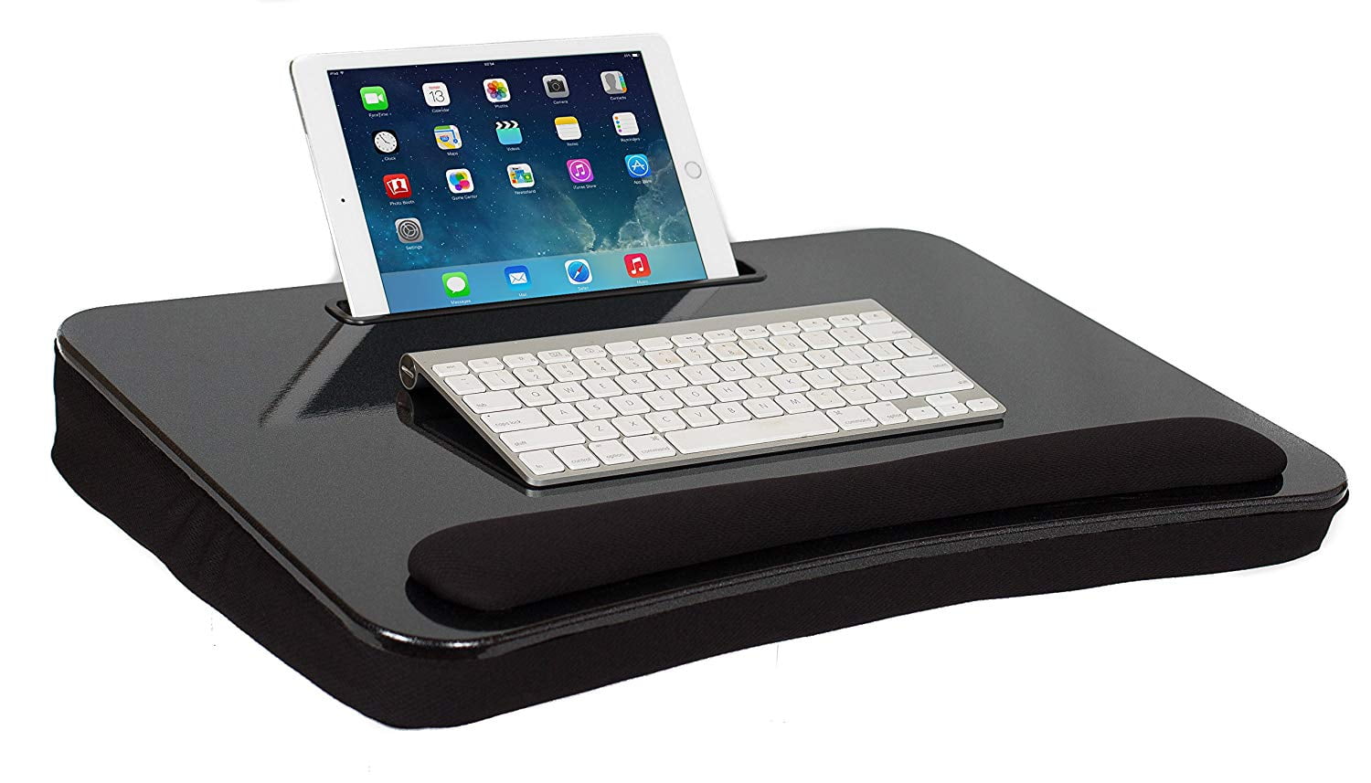 XLG deluxe lap desk w/ tablet slot(black)