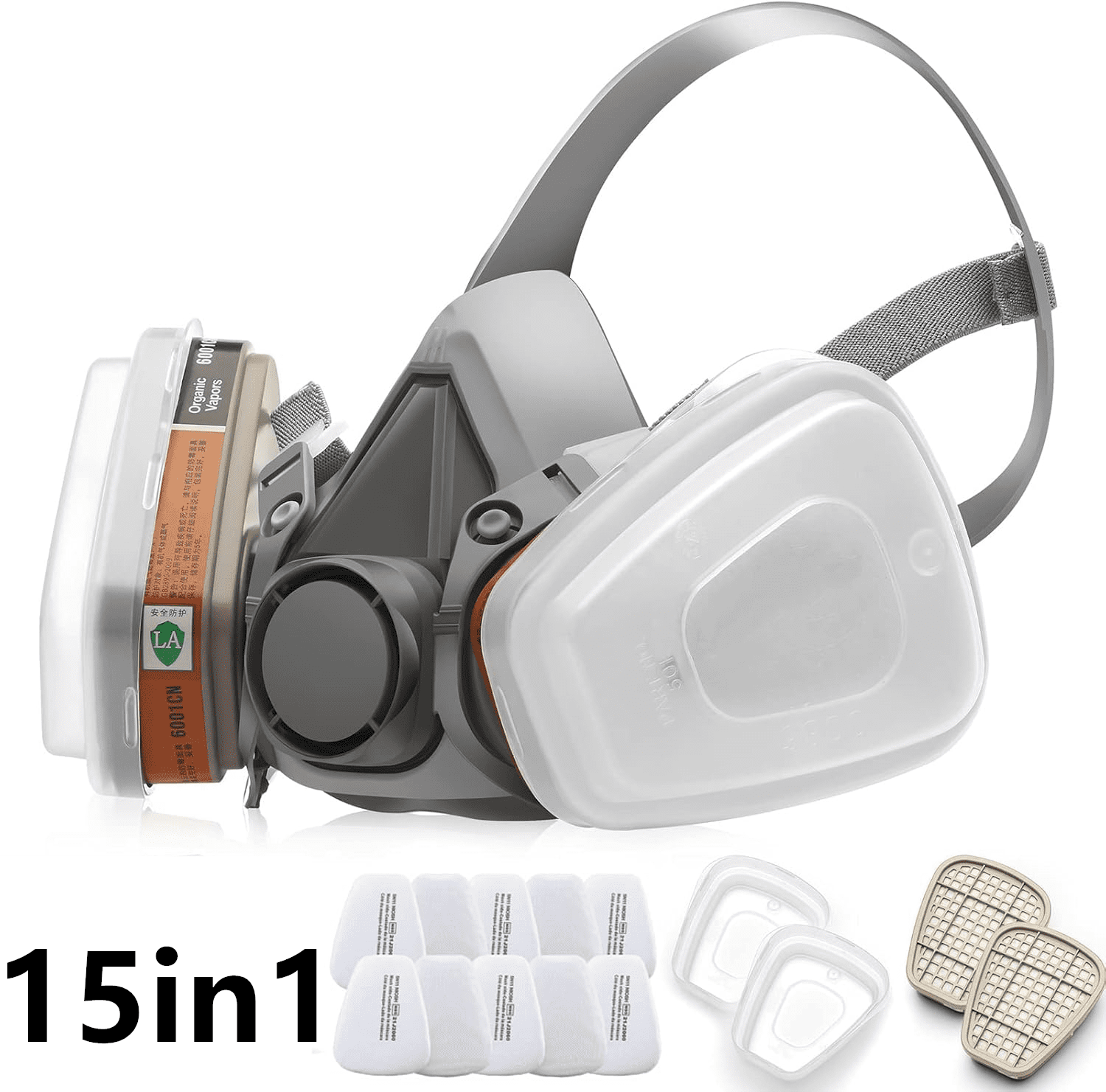 Reusable Half Face Shield Respirator Mask for Painting Welding Sanding Facepiece