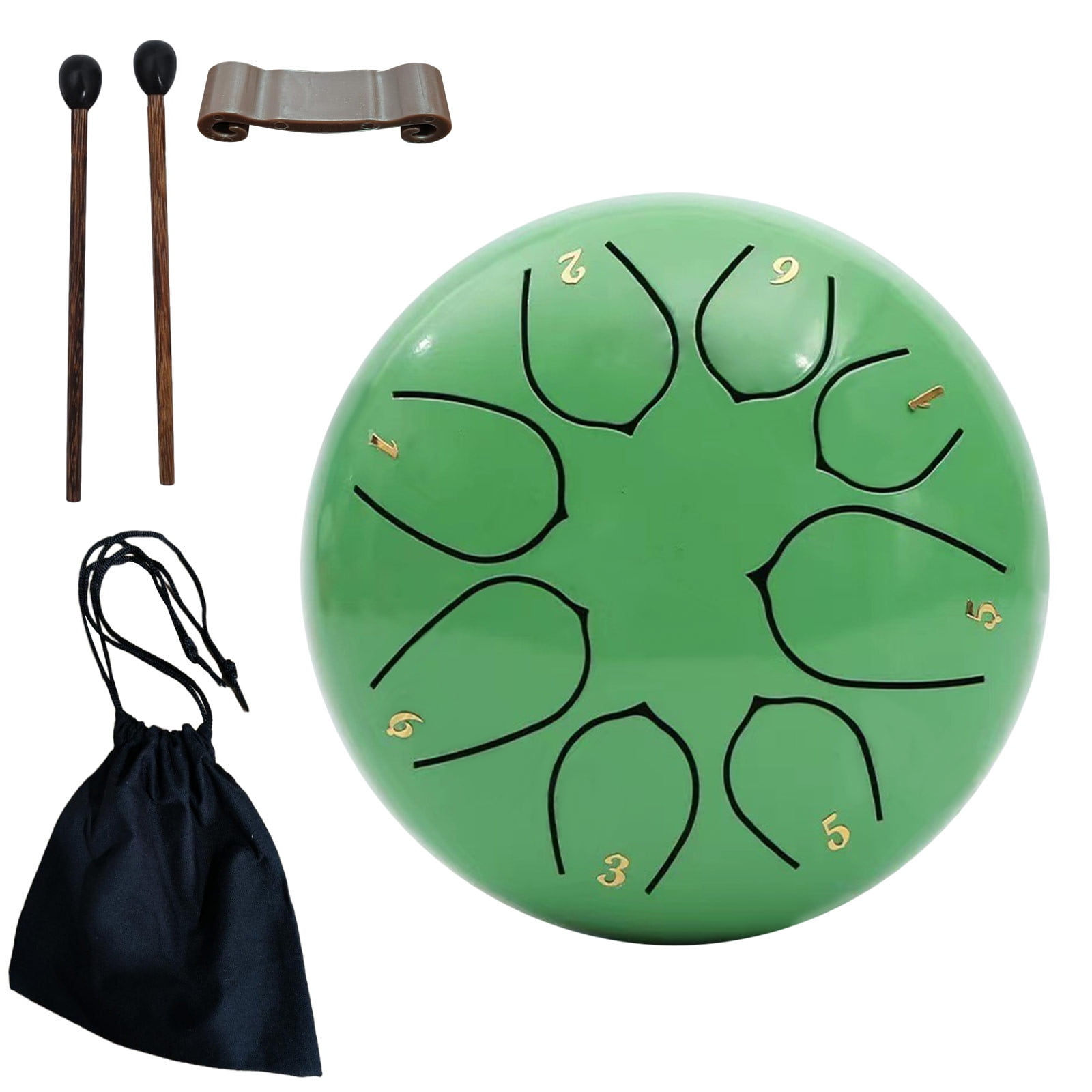 Viflosae Kids Educational Toys Outdoor Rain Drum Outdoor Rain Play Steel Tongue Drum 11.4cm 8 Tones Essential Drum With Drumsticks And Music Handpan Meditation Drum For Garden Meditation