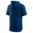 thumbnail image 3 of Men's Fanatics Heather Navy Seattle Kraken Authentic Pro Short Sleeve Pullover Hoodie, 3 of 3