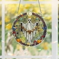 thumbnail image 4 of ViciArt Ghost Skull Wreath Acrylic Window Hanging – 4" Holographic Halloween Suncatcher Decor, 4 of 4