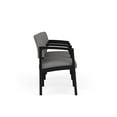 thumbnail image 4 of Chaise d'Attente de Réception Lenox en Acier à 3 Places / Acier Noir / Gris Pâle, 4 of 5