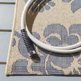 thumbnail image 3 of SAFAVIEH Courtyard Cindy Floral Indoor/Outdoor Area Rug, Natural Brown/Blue, 4' x 5'7", 3 of 7