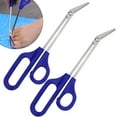 thumbnail image 1 of Cortaúñas de mango largo para personas mayores, tijeras para cutículas, cortaúñas de acero inoxidable para embarazadas, paquete de 2, 1 of 5