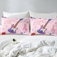 thumbnail image 4 of Erosebridal Purple Guitar Sheet Set Twin,Music Melody Bedding Sets Twin Size,Butterfly Lips Twin Sheet Sets,Lightweight Bling Bedroom Decoration,3pcs, 4 of 7