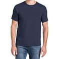 thumbnail image 3 of Hanes Men Beefy-T Crew Neck T-Shirt, Comfortable Short Sleeve Classic Fit Tee, Navy, XL, 3 of 6