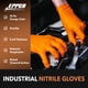 thumbnail image 3 of Guantes desechables de nitrilo EPPCO TigerGrip de 8 mm, naranja (L), 3 of 6