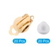 thumbnail image 3 of Unique Bargains Earring Converter with Silicon Earring Pads, 20Pack  Earring Findings with Easy Open Loop (Gold), 3 of 5