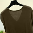 thumbnail image 4 of XuJwPNcy Pajama Tops for Women V Neck Short Sleeve Basic Solid Tshirts Loungewear Summer Soft Comfy Sleep Shirts, 4 of 5