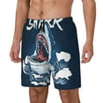 thumbnail image 1 of Balery Shark Bañador para hombre, shorts de playa de secado rápido con entrepierna y forro de compresión-3X-Large, 1 of 6
