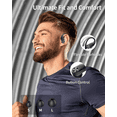 thumbnail image 6 of PocBuds Bluetooth Headphones Wireless Earbuds 80hrs Playtime Wireless Charging Case Digital Display Sports Ear Buds with Earhook Deep Bass IPX7 Waterproof Over-Ear Earphones for TV Phone Laptop Black, 6 of 6