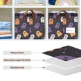 thumbnail image 4 of Yayeee Foldable Storage Basket for Shelves with Handles Waterproof Cloth Bins, Orange Halloween Ghosts, 4 of 7