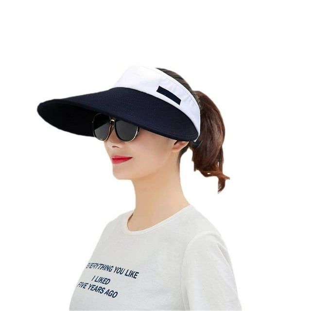 stanreset Sun for Visor Hats Women Large Brim Protection Beach Cap Adjustable Sun Hat for Outdoors No.4