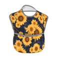 thumbnail image 2 of Zufioo Navy Blue Plaid Sunflower Print Toddler Adjustable Waterproof Bib, 11.6x15 Inch Feeding Bib Suitable for 6-24 Month Babies, 2 of 8