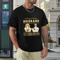 thumbnail image 4 of Being A Trophy Husband Is Exhausting Groovy Men's Cotton Short Sleeve HD Print Tee for Casual T-Shirt Crew Neck Top Black L, 4 of 7