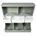 thumbnail image 3 of Costway Freestanding Combo Shelf Cubby Bin W/3 Baskets Grey, 3 of 10