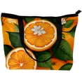 thumbnail image 2 of Tangerine Canvas Leather Mix Tote Bag with Twill, Sponge, and Jeanette Material, 30x10.5x39cm - Handheld Fashion Shoulder Purse for Women, 2 of 5