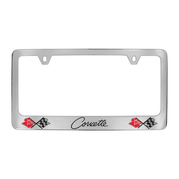 Chevrolet Corvette C2 Chrome Plated Metal License Plate Frame Holder