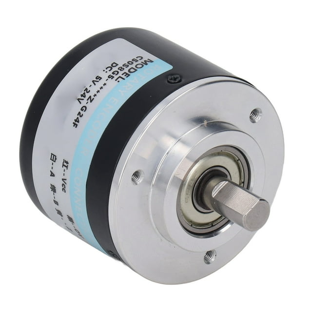 Codeur Rotatif, Codeur Incrémental Rotatif en Acier Inoxydable ABS DC5-24V 2 Phase 50mm Codeur de Diamètre Extérieur, Codeurs de Commutation