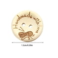 thumbnail image 4 of Jumpingount Paquete de 100 botones de Bee Love 2 agujeros Scrapbooking sujetadores hechos a mano DIY costura botón adornos costura Accesorios de disfraces 15mm/abeja, 4 of 6